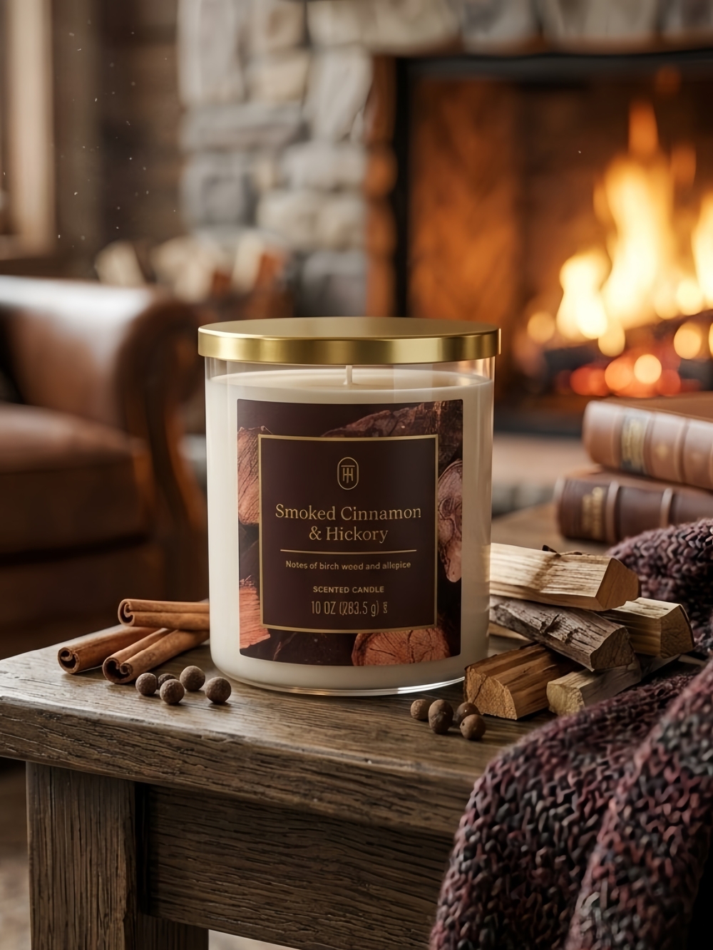 Threshold - Smoked Cinnamon & Hickory Scented Candle